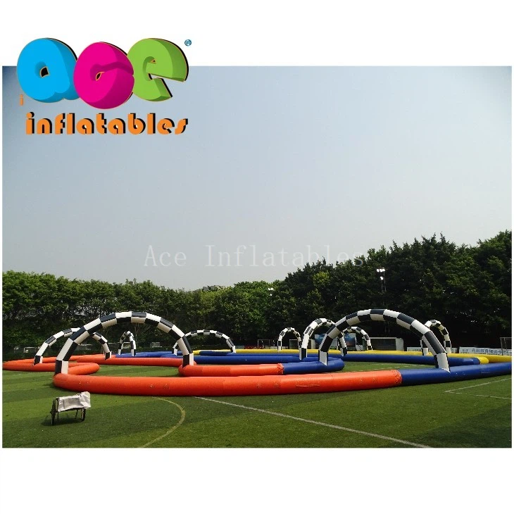 Outdoor Large Inflatable Go Kart Race Car Track2